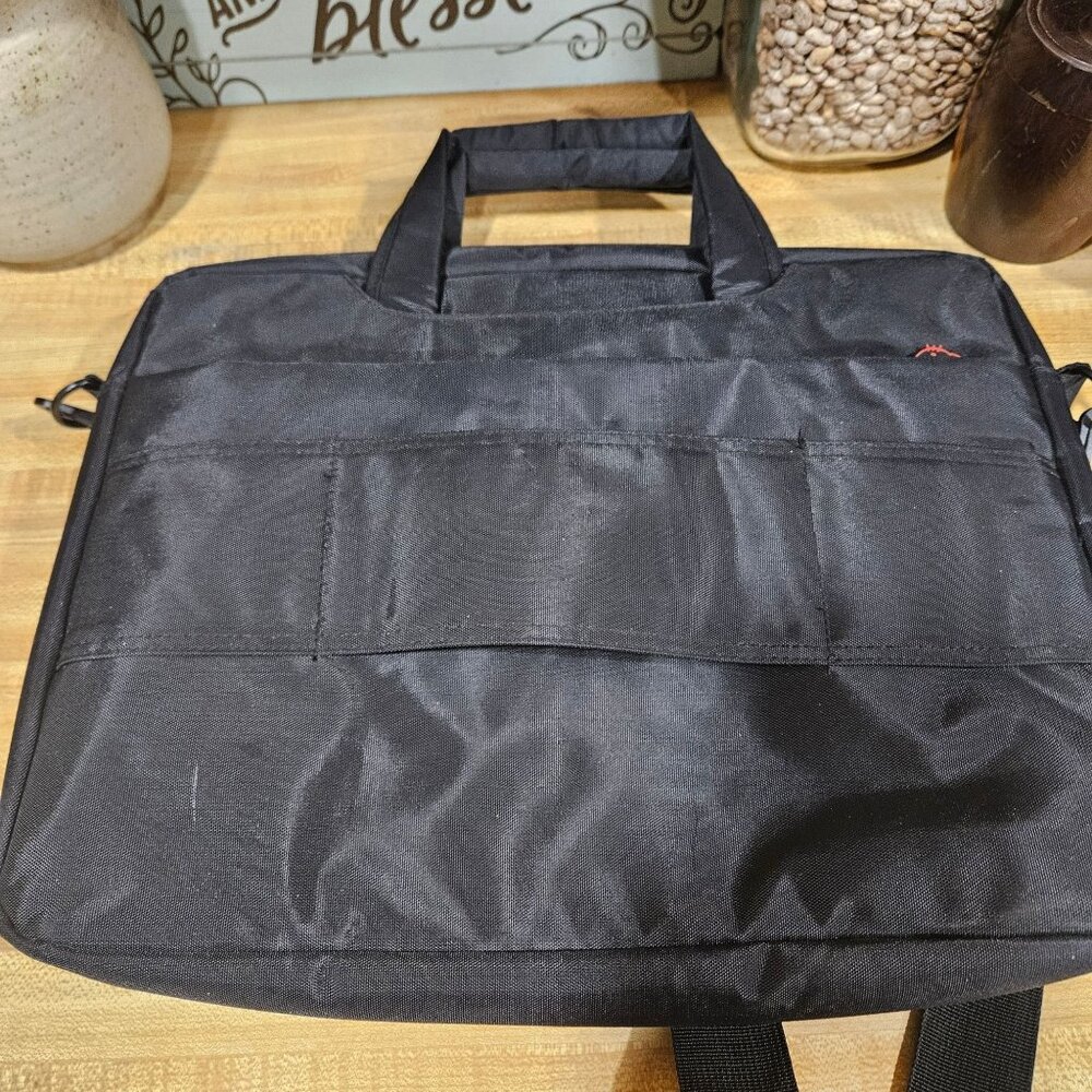 Hello Kitty Black 15" Laptop Bag With Shoulder Strap Multiple Pockets Messenger - Picture 2 of 10